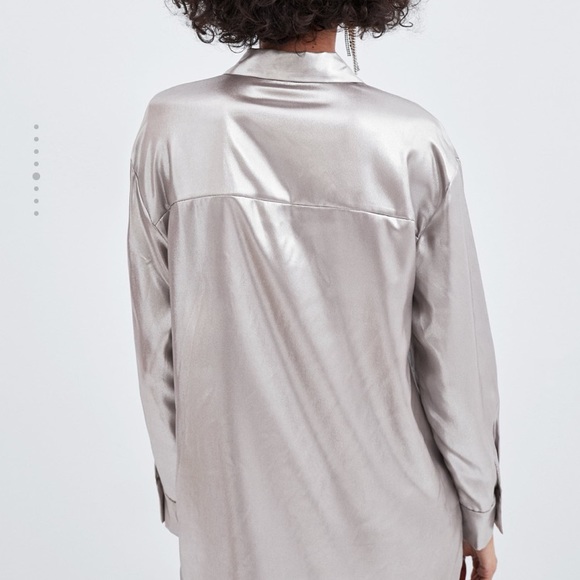 ZARA metallic colored shirt - Picture 4 of 8